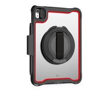 Tech21 EvoMax - Custodia per iPad di 10a generazione, robusta protezione di grado militare, cinghia da polso, cavalletto integrato a 360°, colore: Nero