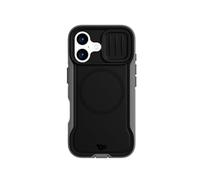 tech21 EvoMax - Custodia protettiva per iPhone 16, compatibile con MagSafe, protezione contro gli urti 21 volte testata secondo gli standard militari, protezione per fotocamera, colore nero/carbone