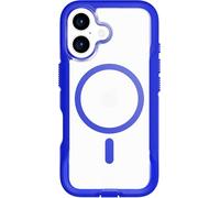 tech21 EvoPro - Custodia protettiva per iPhone 16, compatibile con MagSafe, protezione dagli impatti 21x testata secondo gli standard militari, colore: trasparente/blu