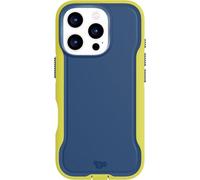 tech21 EvoPro - Custodia protettiva per iPhone 16 Pro, compatibile con MagSafe, protezione contro gli impatti 21 volte testata secondo gli standard militari, colore blu navy/giallo
