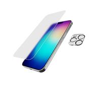 tech21 Impact Glass - Pellicola protettiva antiriflesso per schermo e obiettivo fotocamera per iPhone 15 Pro Max - Facile strumento applicatore incluso