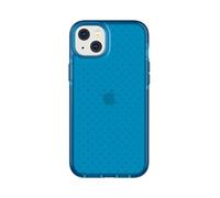 tech21 iPhone 14 Plus Evo Check - Custodia protettiva antiurto e sottile, con protezione FlexShock Multi-Drop da 4,9 m, pulsanti extra, colore: blu classico