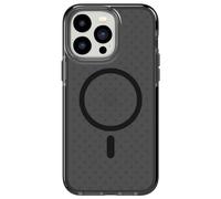 tech21 iPhone 14 Pro Max Evo Check compatibile con MagSafe - Custodia protettiva antiurto e sottile con protezione FlexShock Multi-Drop da 5 piedi e pulsanti extra, nero fumo