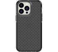 tech21 iPhone 14 Pro Max Evo Check - Custodia protettiva antiurto e sottile, con protezione FlexShock Multi-Drop da 5,5 m e pulsanti extra, colore: nero fumo