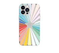 tech21 T21-9356 Evo Art Rainbow Sunburst per iPhone 13 Pro Max - Custodia protettiva con opere d'arte esclusive e protezione multi-goccia da 3,7 m, stampa arcobaleno Sunburst