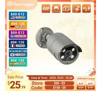 Techage 4MP POE Telecamera AI Smart Audio bidirezionale Rilevazione facciale esterna IP66 Telecamera di sicurezza IP di videosorveglianza CCTV impermeabile