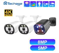 Techage H.265 8MP 5MP 4K Улич...! POE IP-кара 2-сто iedня ауди® onderема с функциейейей о einsже eus eus eus eus eus eus blog blog eusniknikniknikniknikniknikanntanntanntannt 1pc 48V POE 5MP Cam