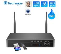 Techage H.265 NVR 8CH 5MP 4MP Registratore wireless Wifi CCTV Telecamera IP Sistema di protezione di sicurezza P2P XMeye Video di rete ONVIF