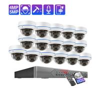 Techage HD 5MP 16CH POE sistema di telecamere di sicurezza rilevamento facciale Audio Record Dome Indoor Kit di videosorveglianza CCTV antivandalismo