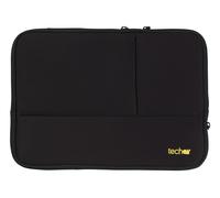 Techair Classic pro 33,8 cm [13.3] Custodia a tasca Nero (techair 13.3 black sleeve with pockets and a contrasting faux fur lin NEW