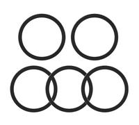 TECHAUTO 5 Pezzi per mozzo volano in Lega di Alluminio, rondelle per Movimento Centrale, Guarnizione per ASSE, Parti per Bicicletta, Accessori per Bici(1mm Black)