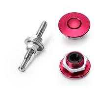 TECHAUTO Blocco Cofano Kit di Clip di bloccaggio per perni del Cofano con Pulsante Universale da 1,25" Adatto per BMW, ECC. Perni rapidi per Auto PQY-HPL04/05 Serratura Coperchio Motore(HPL04R)