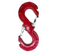 TECHAUTO Gancio Traino Traino Fuoristrada per rimorchio SUV con Gancio rapido per verricello Integrato a Forma di S 2 Pollici Sfera per Traino(Red)