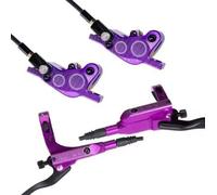 TECHAUTO Misura per AM Misura per Bicicletta Enduro E4 Misura per ZEE M8120 MTB Freno a Disco Idraulico a 4 Pistoni M840 con Cuscinetto di Raffreddamento(Pair Purple)
