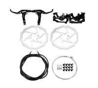 TECHAUTO Set Freni a Disco per Mountain Bike con Set di Tubi per Cavi Anteriori e Posteriori Set di Dischi per Maniglie dei Freni Combinazione Freni a Disco