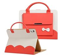 Techcircle - Custodia a borsetta per iPad 10.2/iPad Pro 10.5/Air3, iPad 9a/8a/7a generazione, custodia sottile con fiocco con patta e supporto, in pelle PU, con tasca, funzione di