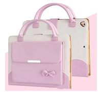 Techcircle - Custodia protettiva per iPad 9.7 universale, con chiusura a linguetta, sottile, in pelle, con tasche, funzione di accensione e spegnimento automatico, colore: rosa
