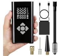 TECHCYC Portable Electric Air Compressor 150 PSI, Compressore Portatile con Spegnimento Automatico, 7.4v 2x2000 mAh, Display a LED, Ricarica USB-C, Auto, Moto, Bici elettrica, Biciclette e Palloni