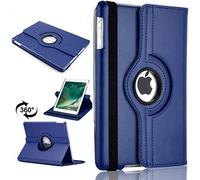 TechDealsUK Custodia con Rotazione di 360 Gradi per Apple iPad Mini 1, 2 e 3-7.9" (2012, 2013, 2014) Supporto in Materiale di Pelle Sintetica (Blu Navy)