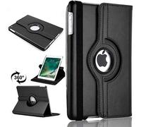 TechDealsUK Custodia in pelle girevole a 360 gradi con supporto per Apple iPad 9.7 2018 di sesta generazione Nero