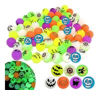 TECHEEL 48 pezzi di Halloween Luminous Flummy Flummies Luminose Flummies per bambini compleanno bambini palla gonfiabile per Halloween Party pensierino giocattolo regalo dolce o aspro