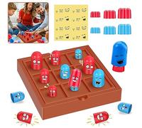 TECHEEL Tic Tac Toe Game Big Eat Small Tic Tac Toe Gioco da Tavolo educativo Giocattoli Gioco interattivo Genitore-Figlio per Bambini Family Games Home Decor per Feste di Natale per Bambini e Adulti