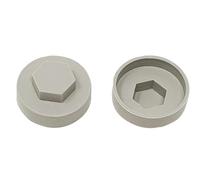 TechFast - Tappi di copertura per viti per tetti, 19 mm, in plastica, colore grigio, confezione da 100