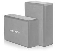 TechFit Mattoncino da Yoga in Schiuma EVA ad Alta Densità, Set da 2 Pezzi, Leggero e Antiscivolo, Supporto Ideale per Yoga, Pilates, Stretching, Dimensioni 23x15x7.6 cm, Grigio