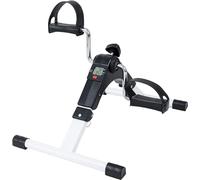 Techfit Pedaliera, Mini Cyclette per Uso Domestico e in Ufficio, Attrezzo da Allenamento Facile per Braccia e Gambe, con Display LCD, Adatto per Recupero Leggero (Bianco e Nero)