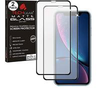 TECHGEAR [2 Pezzi Pellicola Antiriflesso per iPhone 11, iPhone XR - OPACA 3D VETRO Autentica Pellicola in Vetro Temperato Copertura Completa Compatibile con iPhone 11, iPhone XR 6.1"