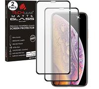 TECHGEAR [2 Pezzi Pellicola Antiriflesso per iPhone 11 Pro Max, iPhone XS MAX - OPACA 3D VETRO Autentico Vetro Temperato Con Copertura Completa Compatibile con iPhone 11 Pro Max, iPhone XS MAX