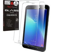 TECHGEAR [2 Pezzi Pellicola Protettiva Vetro Compatibile con Samsung Galaxy Tab Active 2 8.0" (SM-T390/SM-T395) Vetro Temperato [Durezza 9H] [Cristallo Chiaro] [Resistente ai Graffi] [Senza Bolle]
