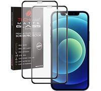 TECHGEAR [2 Pezzi] Vetro Antiriflesso iPhone 12 / iPhone 12 Pro Pellicola - Opaca 3D Pellicola in Vetro Temperato Copertura Completa [Durezza 9H] [Senza Bolle] Compatibile con iPhone 12/Pro (6,1")