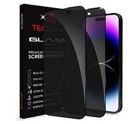 TECHGEAR [2 Pezzi] Vetro Privacy per iPhone 14 PRO - Privacy 3D Pellicola in Vetro Temperato Anti Spia Copertura Completa [Durezza 9H] [Senza Bolle] Compatibile con iPhone 14 PRO