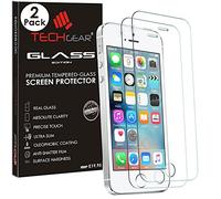 TECHGEAR [2 Pezzi Vetro Temperato Compatibile con iPhone SE / 5s / 5c / 5 - Autentica Pellicola Protecttiva in Vetro Temperato Salvaschermo per iPhone SE / 5s / 5c / 5
