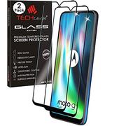 TECHGEAR [2 Pezzi] Vetro Temperato per Motorola Moto G9 Play, 3D Copertura Completa Pellicola Vetro, [Senza Bolle] [Durezza 9H] [Ultra Chiaro] [Anti-graffio] [Schermo Completo]