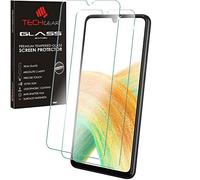 TECHGEAR [2 pezzi] Vetro Temperato per Samsung Galaxy A33 5G, Pellicola Vetro, [Senza Bolle] [Durezza 9H] [Ultra Chiaro] [Anti-graffio] [Schermo Completo]