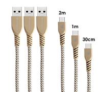 TECHGEAR 3 Pezzi (30cm/1m/2m) USB C Cavo per Ricarica e Trasmissione per Samsung Tab A8 2022, Tab A7 T500, Tab A 10.1" T510, 10.5" T590, Tab S4 10.5", Tab S7 S7+ S6 S5e S4 S3 e per altri dispositivi