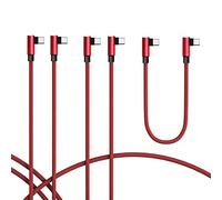 TECHGEAR [3 Pezzi] Cavo USB C a USB C, Tipo C 90 Gradi Sincronizzazione e Cavo di Ricarica Rapida Compatibile con Samsung S23 S22 A14 A53 5G, Xiaomi 13 12 Oppo Reno 8 OnePlus 11 Pixel 7 Moto G13 ecc