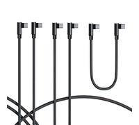TECHGEAR [3 Pezzi] Cavo USB C a USB C, Tipo C 90 Gradi Sincronizzazione e Cavo di Ricarica Rapida Compatibile con Samsung S23 S22 A14 A53 5G, Xiaomi 13 12 Oppo Reno 8 OnePlus 11 Pixel 7 Moto G13 ecc