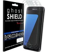 TECHGEAR [3 Pezzi Pellicola Protettiva Compatibile con Samsung Galaxy S7 Edge [Edizione ghostSHIELD] Proteggi Schermo Rainforzata Flessibile TPU Pellicola per Schermo Intero Incluso Schermo Curvo