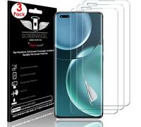 TECHGEAR [3 Pezzi] Pellicola Protettiva per Honor Magic 4 PRO [Screen Angel] Alta Definizione Pellicola [Senza Bolle] [Facile da Applicare] Trasparente TPU Silicone Pellicola Copre Schermo Intero