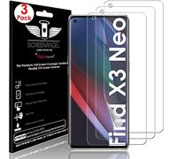 TECHGEAR [3 Pezzi] Pellicola Protettiva per Oppo Find X3 Neo [Screen Angel] Alta Definizione Pellicola [Senza Bolle] [Facile da Applicare] Trasparente TPU Silicone Pellicola Copre Schermo Intero