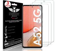 TECHGEAR [3 Pezzi] Pellicola Protettiva per Samsung A52 5G [Screen Angel] Alta Definizione Pellicola [Senza Bolle] [Facile da Applicare] Trasparente TPU Silicone Pellicola Copre Schermo Intero