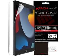 TECHGEAR [3 Pezzi] Proteggi Schermo iPad 10,2 2021/2020/2019 (iPad 9 / 8 / 7) pellicola - Pellicola Protettiva [Ultra Chiaro] [Senza Bolle] Designata per iPad 9 / 8 / 7 generazione