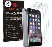 TECHGEAR [3 Pezzi Vetro Temperato Compatibile con iPhone 6s, iPhone 6 4.7" Pollici- Autentica Pellicola Protecttiva in Vetro Temperato Salvaschermo per Apple iPhone 6, iPhone 6s