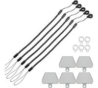 TECHGEAR (5 supporti per pennino, 20,3 cm), nastro a spirale retrattile (2 passanti), cinghie elastiche per il trasporto, cavo universale anti-perdita per penne/matite, custodia per tablet