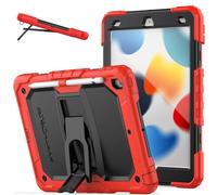 TECHGEAR ArmourSHIELD Custodia per Apple iPad 10.2" 2021/2020/2019 [9a/8a/7a generazione] Custodia antiurto PESANTE per tutto il corpo con supporto pieghevole, protezione per lo schermo e portapenne,