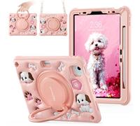 TECHGEAR BubblyToons Custodia per bambini per Apple iPad Air 11" (M3 2025 / M2 2024) Air 11" 4a e 5a, iPad Pro 11" (2018-2022) Nursery Childrens Soft & Robusta custodia stand & Ring Hand Holder -
