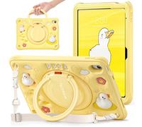 TECHGEAR BubblyToons - Custodia per iPad 11" A16 (11a generazione 2025) e 11" (10a generazione 2022), divertente e robusta custodia per iPad per bambini con supporto, impugnatura girevole, design a